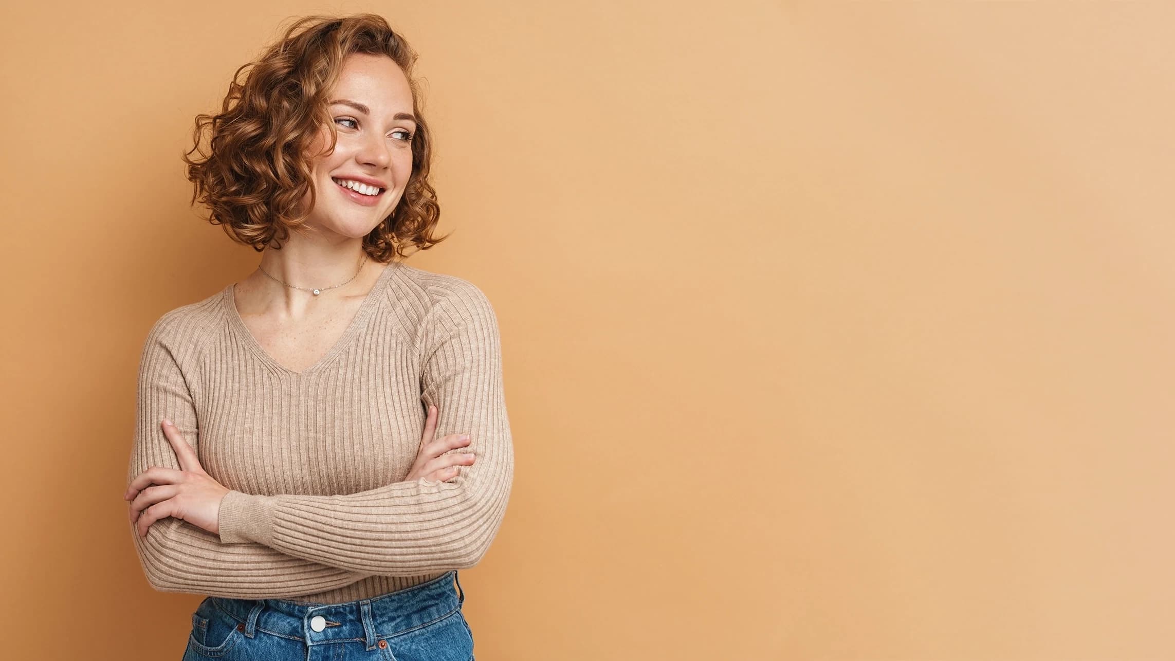 happy woman with breast implants 2