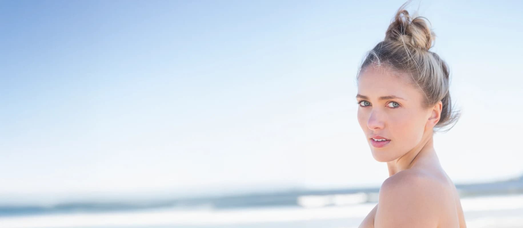 Happy woman with beautiful skin