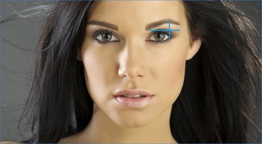 What are the characteristics of an attractive eyebrow?